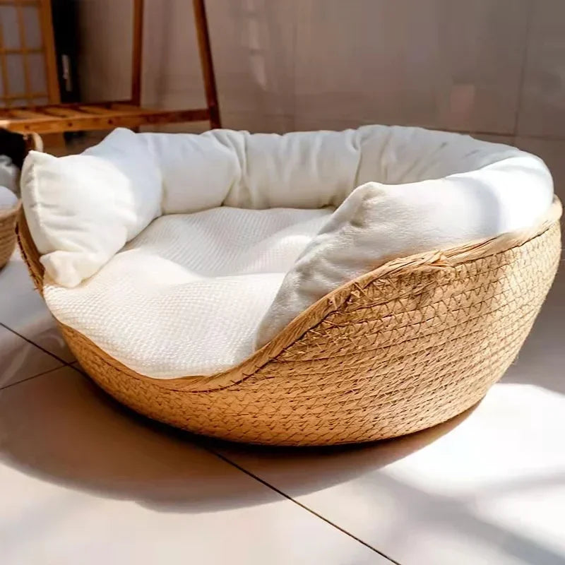 Niche en osier pour chien et chat