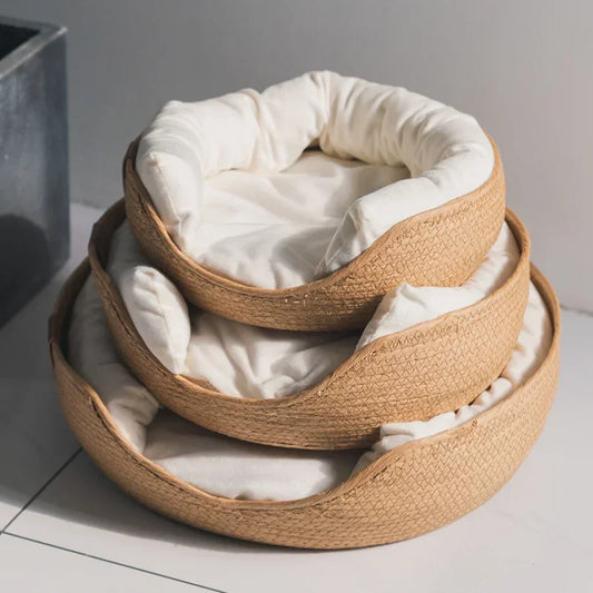 Niche en osier pour chien et chat